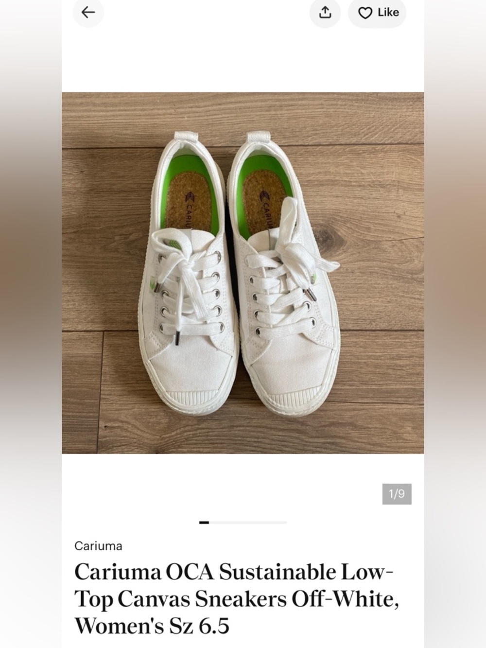 Cariuma White Low-Top Sneakers